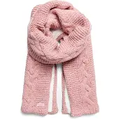 Superdry Vintage Cable Scarf Rose Femme