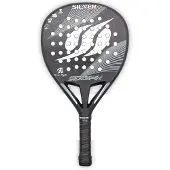 SideSpin Ss Silver Pro 3k Padel Racket Argenté