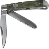 Rough Ryder Pocket knife Trapper Green Micarta