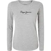 Pepe Jeans T-shirt 'NEW VIRGINIA' gris chiné / noir