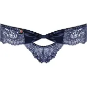 Obsessive Auroria - culotte femme brodée avec nœud - bleu - L/XL
