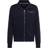 Tommy Hilfiger Logo Stand Collar Full Zip Sweatshirt Noir S Homme