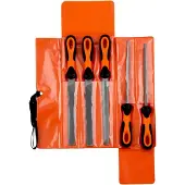 Bahco Ergo File Set 4 Coarse Cut Files 1 Interfine Chopped File 200 Mm 5 Units Orange