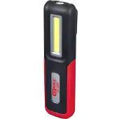 Ks Tools Baladeuse d'atelier LED - - LED COB 3 W - Portable - À batterie - Nickelée - Rouge - Éclairage atelier