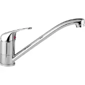 Ferrestock ÚRBEL FSKFGC005 Mitigeur monocommandé pour évier, bec horizontal, cartouche céramique of 40mm, en zinc et laiton, tubes et supports de fixation inclus