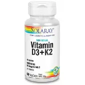 Solaray Vitamin D3+k2 (mk7) 60 Units Blanc