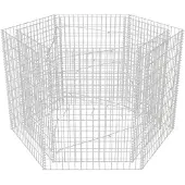 vidaXL Lit surélevé à gabion hexagonale 160x140x100 cm