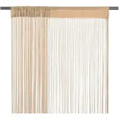 vidaXL Rideau en fils 2 pcs 100 x 250 cm Beige
