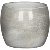 Mica Decorations Flowerpot Lester, ceramics, Ø 14 cm, light grey (14 x 12 cm)