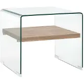 vidaXL Table basse Clair 50x50x45 cm Verre trempé