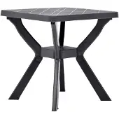 vidaXL Table de bistrot anthracite 70x70x72 cm plastique