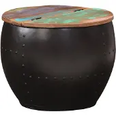 vidaXL Table basse 53x43 cm Vieux bois massif