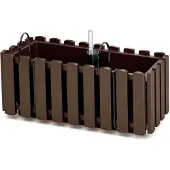 Prosperplast Pot De Fleurs Avec Crochet Suspension Balcon 38cm Marron Boardee Fencycase