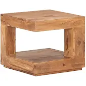 vidaXL Table basse 45x45x40 cm en bois massif