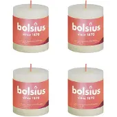 Bolsius Bougies pilier rustiques Shine 4 pcs 80x68 mm Perle douce