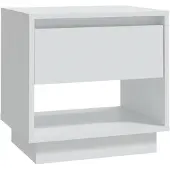 vidaXL Table de chevet Blanc 45x34x44 cm bois d'ingénierie