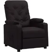 vidaXL Fauteuil relax noir similicuir