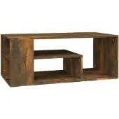 vidaXL Table basse chêne fumé 100x50x40 cm bois composite