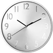 Atmosphera Horloge ronde, horloge murale, horloge argentée, couleur argent - Ø 30 cm