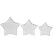 DKD Home Decor centre de table 57 x 54 x 3 cm blanc shabby chic décapé (3 pièces)