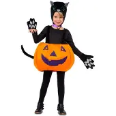 MOM Costume De Fille Chat Citrouille