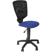 Piqueras Y Crespo Júcar chaise jeune dossier résille noir, assise Aran bleue