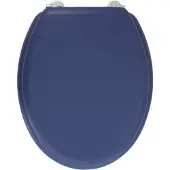 Gelco Design Dolce Siège de toilette, bois moulé, bleu marine, 44 x 37,5 x 5,5 cm