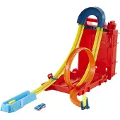 Hot Wheels Toy Track Track Set Builder Builder Unlimited Playset Fuel Can Schec Box 14 Pi ces de composants et v hicule l' chelle 1:64