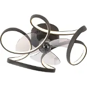 QAZQA Ventilateur de plafond noir avec LED et télécommande - Mandy