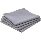 Atmosphera Lot De 4 Serviettes En Coton Gris 40x40cm