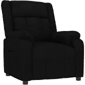 vidaXL Fauteuil relax noir tissu