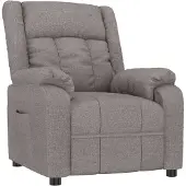 vidaXL Fauteuil relax Taupe Tissu