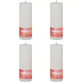 Bolsius Bougies pilier rustiques Shine 4 pcs 190x68 mm Blanc nuageux