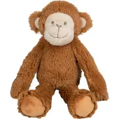 Happy horse Doudou singe Micha 28cm - marron - peluche douce