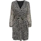ONLY Robe 'ONLCera' crème / gris foncé / noir