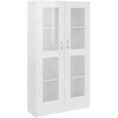 vidaXL Armoire vitrine Blanc brillant 82,5x30,5x150 cm Bois ingénierie