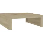 vidaXL Table basse chêne Sonoma 100x100x35 cm bois composite