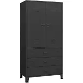 vidaXL Armoire industrielle noire 90x50x180 cm métal