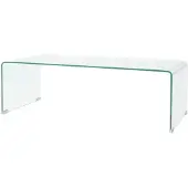 vidaXL Couchtisch Heart Glass 98x45x30 cm Transparent
