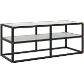 vidaXL Armoire TV noire avec verre trempé imitation marbre 100x40x40 cm
