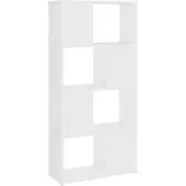 vidaXL Bibliothèque/Séparateur de pièce blanc bois d'ingénierie