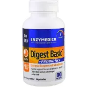 Enzymedica Digest Basic + Probiotics, Enzymes digestives avec probiotiques, 90 gélules