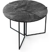 Skye Decor Table à manger ronde en mélamine - Durable, stylée & élégante - Table de salle à manger pliable - Idéal comme salon pour les familles, les célibataires, les couples - Couleur anthracite