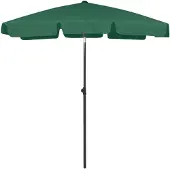 vidaXL Parasol de plage vert 180x120 cm