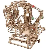 Ugears Marble Run Chain Wooden Mechanical Model Construction Game Doré Enfants