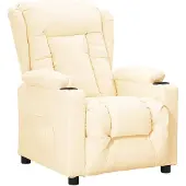 vidaXL Fauteuil relax Crème Similicuir