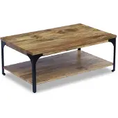 vidaXL Table basse en bois de manguier 100x60x38 cm
