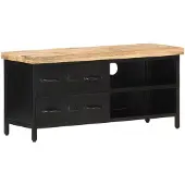 vidaXL Armoire TV 90x30x41 cm Bois de manguier rugueux