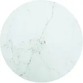 vidaXL Dessus de table blanc Ø70x0,8cm verre trempé avec design marbre