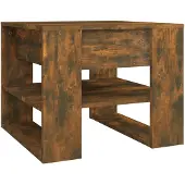 vidaXL Table basse chêne fumé 55,5x55x45 cm Bois composite